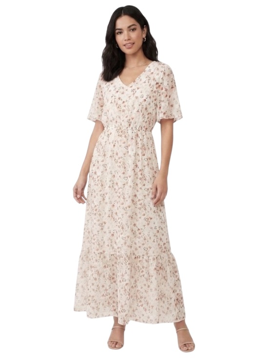 Dresses & Skirts - Cream Floral Tiered Maxi Dress Size Large